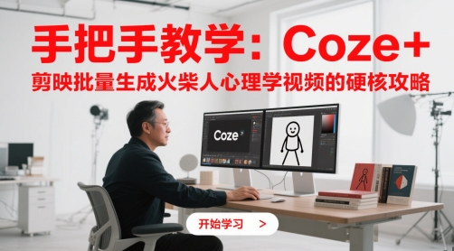 手把手教学:Coze + 剪映批量生成火柴人心理学视频的硬核攻略-第1张图片-我要自学网 手把手教学:Coze + 剪映批量生成火柴人心理学视频的硬核攻略-第1张图片-我要自学网