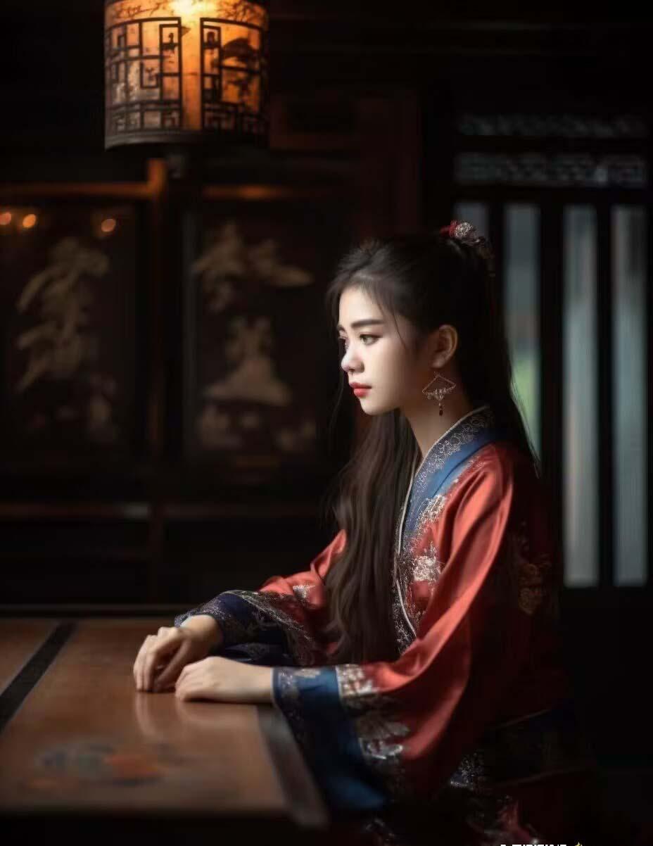 Midjourney关键词-AI生成中国风古装汉服美女人像提示关键词-第6张图片-我要自学网