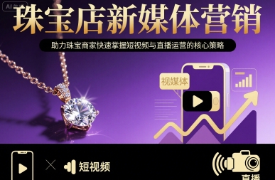 珠宝店新媒体营销，助力珠宝商家快速掌握短视频与直播运营的核心策略-第1张图片-我要自学网