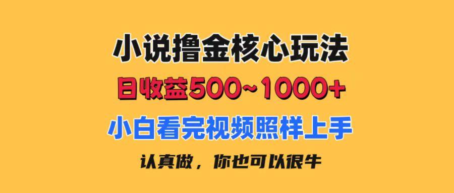 小说撸金核心玩法，日收益500-1000+，小白看完照样上手，0成本有手就行-第1张图片-我要自学网