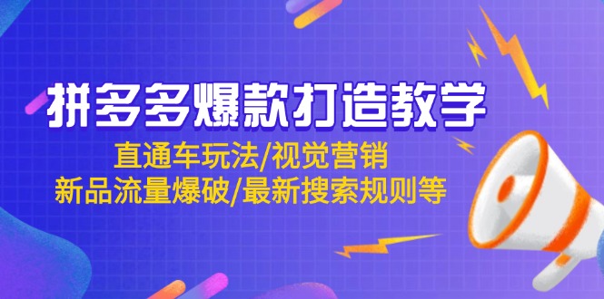 拼多多爆款打造教学:直通车玩法/视觉营销/新品流量爆破/最新搜索规则等-第1张图片-我要自学网 拼多多爆款打造教学:直通车玩法/视觉营销/新品流量爆破/最新搜索规则等-第1张图片-我要自学网