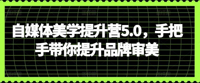 自媒体美学提升营5.0，手把手带你提升品牌审美-第1张图片-我要自学网