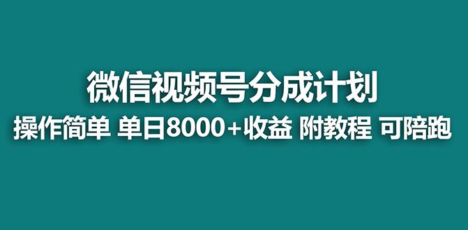 【蓝海项目】视频号分成计划最新玩法，单天收益8000+，附玩法教程，24年…-第1张图片-我要自学网