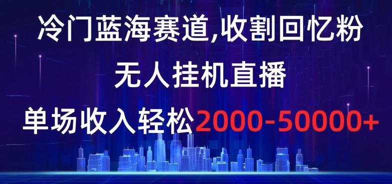 冷门蓝海赛道，收割回忆粉，无人挂机直播，单场收入轻松2000-5w+【揭秘】-第1张图片-我要自学网