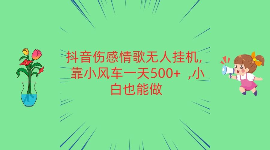 抖音伤感情歌无人挂机 靠小风车一天500+ 小白也能做-第1张图片-我要自学网