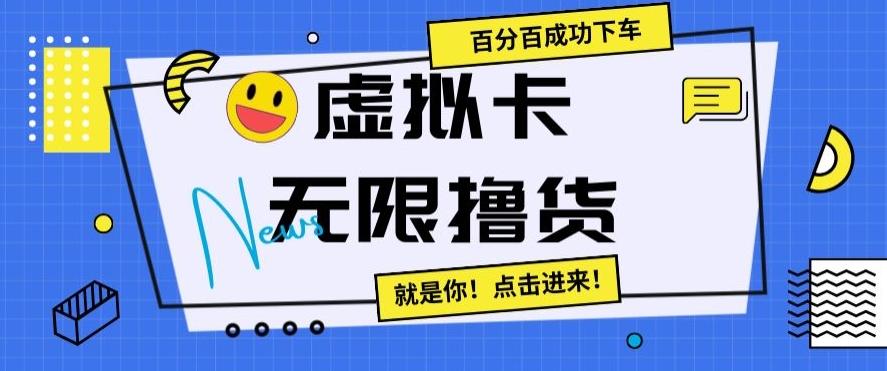 虚拟卡无限撸货，百分百成功下车【仅揭秘】-第1张图片-我要自学网