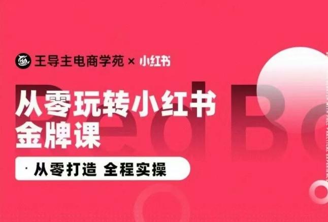王导主·小红书电商运营实操课,从零打造 全程实操-第1张图片-我要自学网 王导主·小红书电商运营实操课,从零打造 全程实操-第1张图片-我要自学网