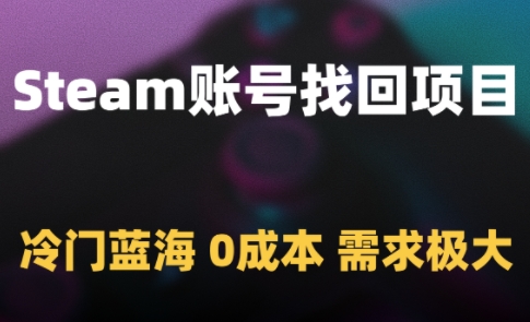 Steam账号找回项目,冷门蓝海,0成本,需求极大-第1张图片-我要自学网 Steam账号找回项目,冷门蓝海,0成本,需求极大-第1张图片-我要自学网