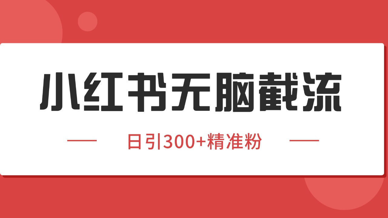 小红书截流同行客源，独家野路子获客玩法 日引200+暴力获客-第1张图片-我要自学网
