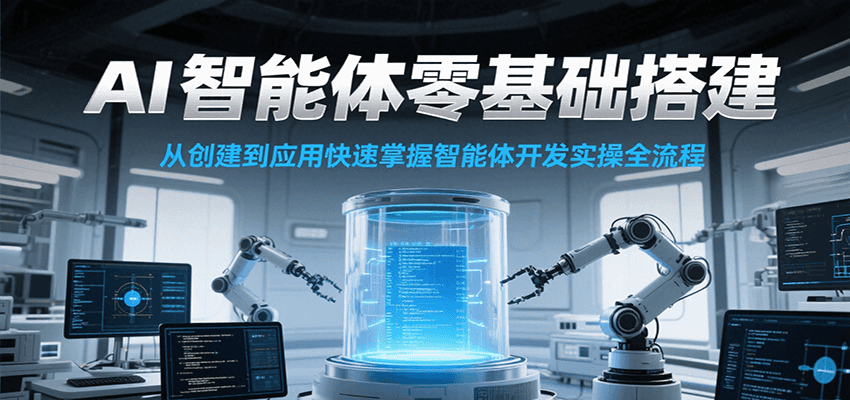 AI智能体零基础搭建实操课，从创建到应用快速掌握智能体开发全流程！-第1张图片-我要自学网