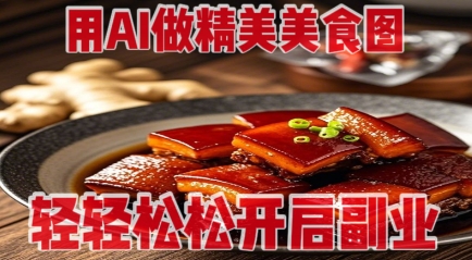 用AI做精美美食图，无需专业设备拍摄，轻轻松松开启副业-第1张图片-我要自学网