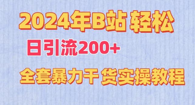 2024年B站轻松日引流200+的全套暴力干货实操教程【揭秘】-第1张图片-我要自学网