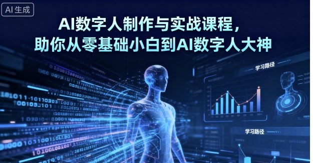 AI数字人制作与实战课程,助你从零基础小白到AI数字人大神-第1张图片-我要自学网 AI数字人制作与实战课程,助你从零基础小白到AI数字人大神-第1张图片-我要自学网