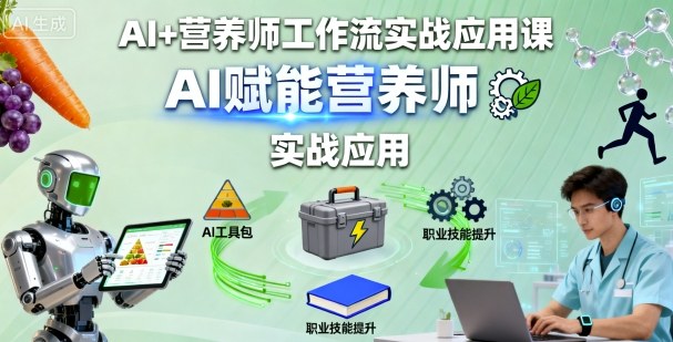 AI+营养师工作流实战应用课,AI赋能营养师-第1张图片-我要自学网 AI+营养师工作流实战应用课,AI赋能营养师-第1张图片-我要自学网
