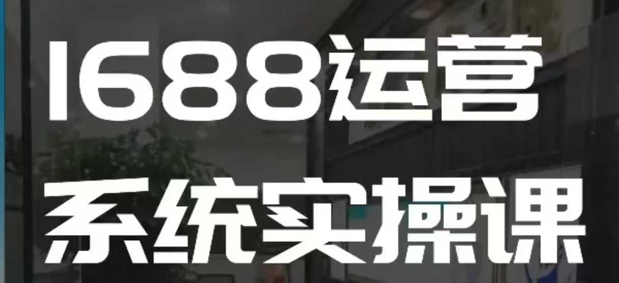 1688高阶运营系统实操课，快速掌握1688店铺运营的核心玩法-第1张图片-我要自学网