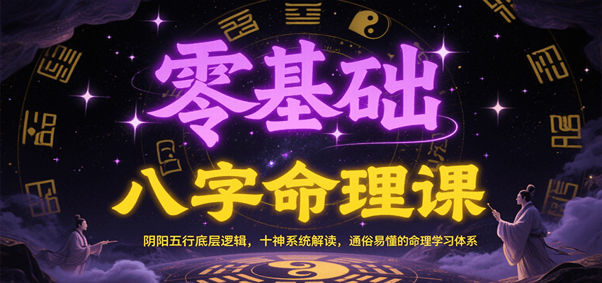 零基础八字命理课：阴阳五行底层逻辑，十神系统解读，通俗易懂的命理学习体系-第1张图片-我要自学网