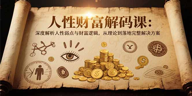 人性财富解码课6.0：深度解析人性弱点与财富逻辑，理论到落地完整解决方案-第1张图片-我要自学网
