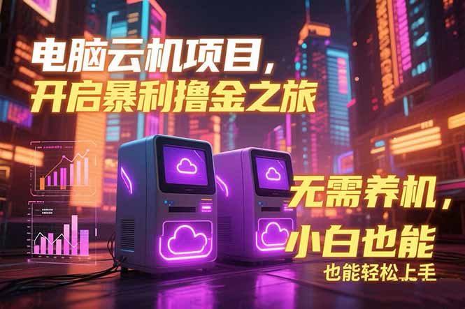 电脑云机项目 暴力撸金玩法，不需要养机 配置没有要求 单机100个窗口一…-第1张图片-我要自学网