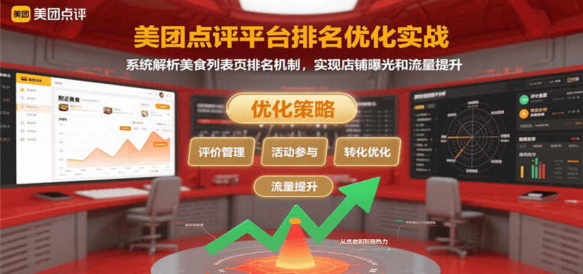 美团点评平台排名优化实战，系统解析美食列表页排名机制，实现店铺曝光和流量提升-第1张图片-我要自学网