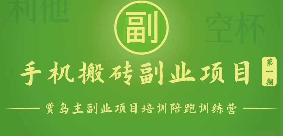 手机搬砖小副业项目训练营1.0，能用手机做的简单小副业-第1张图片-我要自学网