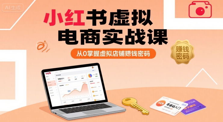 小红书虚拟电商实战课，从0掌握虚拟店铺賺钱密码-第1张图片-我要自学网