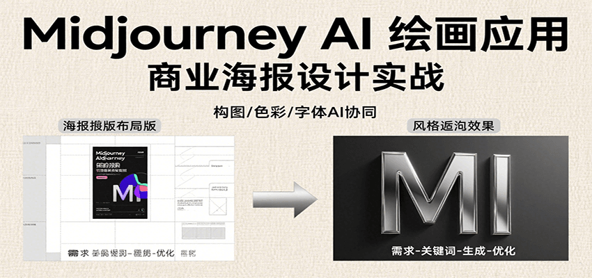 Midjourney AI绘画应用，关键词指令解析、漫画头像制作、海报设计、3D人物生成等-第1张图片-我要自学网