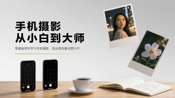 手机摄影从小白到大师，零基础带你学习手机摄影，拍出朋友圈点赞大片-第1张图片-我要自学网