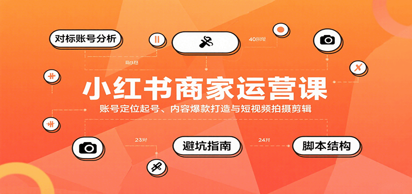 小红书商家运营课，账号定位起号、内容爆款打造与短视频拍摄剪辑-第1张图片-我要自学网