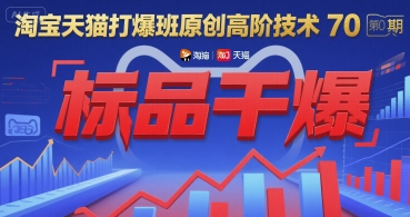 淘宝天猫打爆班原创高阶技术第70期：标品干爆-第1张图片-我要自学网