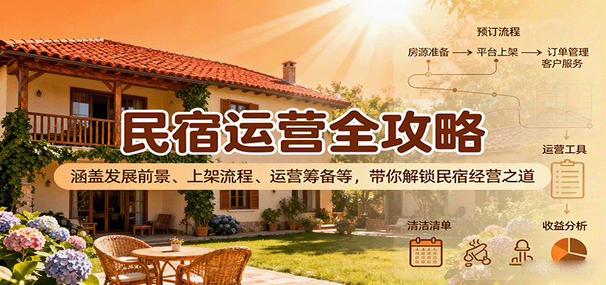 民宿运营全攻略：涵盖发展前景、上架流程、运营筹备等，带你解锁民宿经营之道-第1张图片-我要自学网