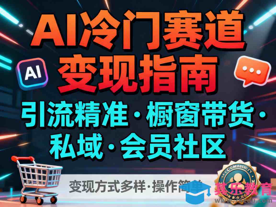 AI冷门赛道，引流精准，橱窗带货+私域+会员社区，变现方式多样，操作简单-第1张图片-我要自学网