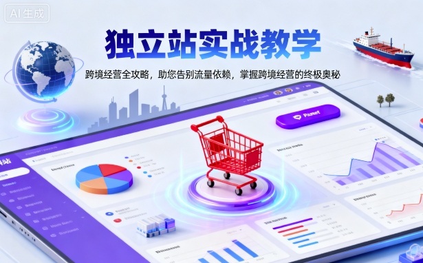 独立站实战教学，跨境经营全攻略，助您告别流量依赖，掌握跨境经营的终极奥-第1张图片-我要自学网