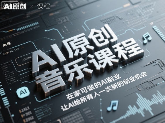 AI原创音乐课程,在家可做的Ai副业,让Ai给所有人一次新的创业机会-第1张图片-我要自学网 AI原创音乐课程,在家可做的Ai副业,让Ai给所有人一次新的创业机会-第1张图片-我要自学网