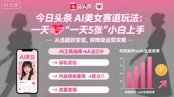 今日头条AI美女赛道玩法,一天轻松5张,小白轻松上手-第1张图片-我要自学网 今日头条AI美女赛道玩法,一天轻松5张,小白轻松上手-第1张图片-我要自学网