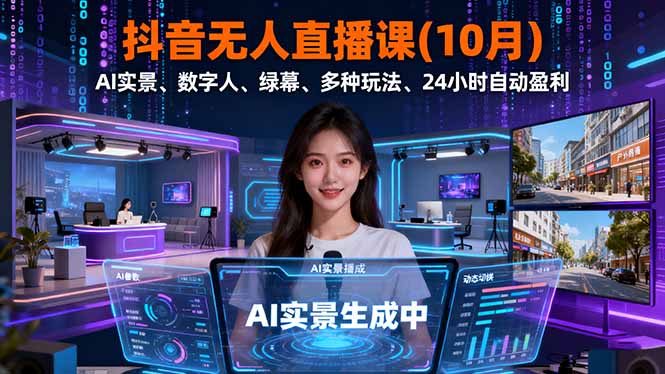 抖音无人直播课(10月-第1张图片-我要自学网 抖音无人直播课(10月-第1张图片-我要自学网