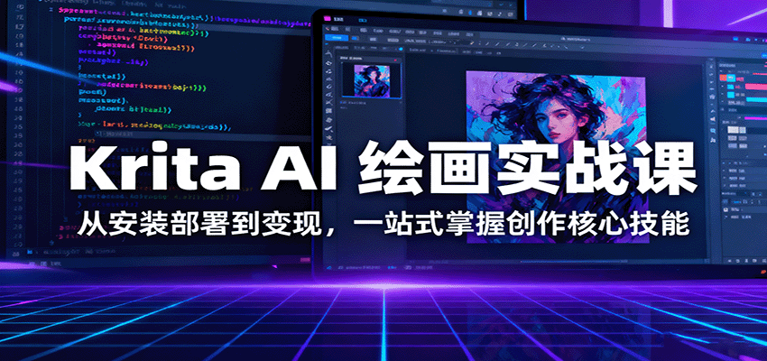 Krita AI 绘画实战课：从安装部署到变现，一站式掌握创作核心技能-第1张图片-我要自学网