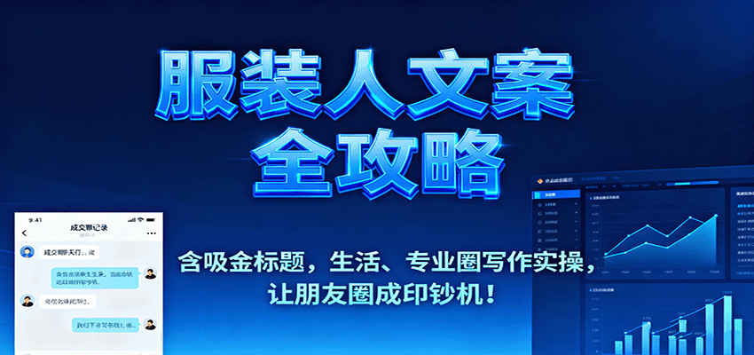 服装人文案全攻略，含吸金标题，生活、专业圈写作实操，让朋友圈成印钞机！-第1张图片-我要自学网