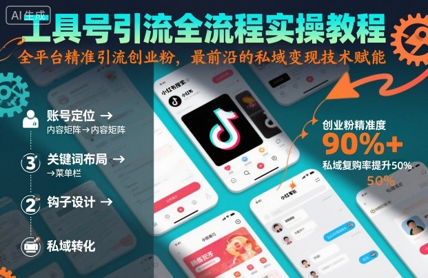 工具号引流全流程保姆级实操教程，全平台精准引流创业粉，最前沿的私域变现技术赋能-第1张图片-我要自学网