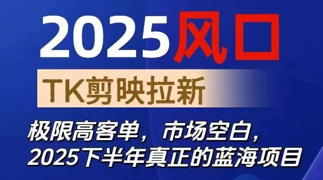 2025风口TK剪映capcut拉新项目，极限高客单，市场空白，2025下半年真正的蓝海项目-第1张图片-我要自学网