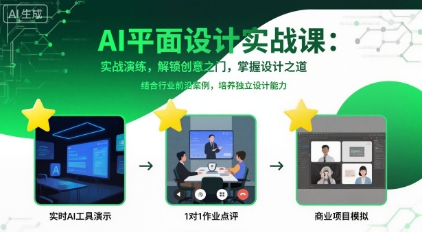AI平面设计实战课,实战演练,解锁创意之门,掌握设计之道-第1张图片-我要自学网 AI平面设计实战课,实战演练,解锁创意之门,掌握设计之道-第1张图片-我要自学网