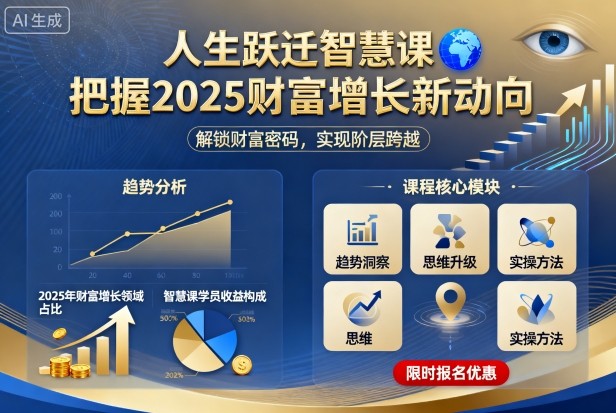 人生跃迁智慧课，把据2025财富增长新动向-第1张图片-我要自学网