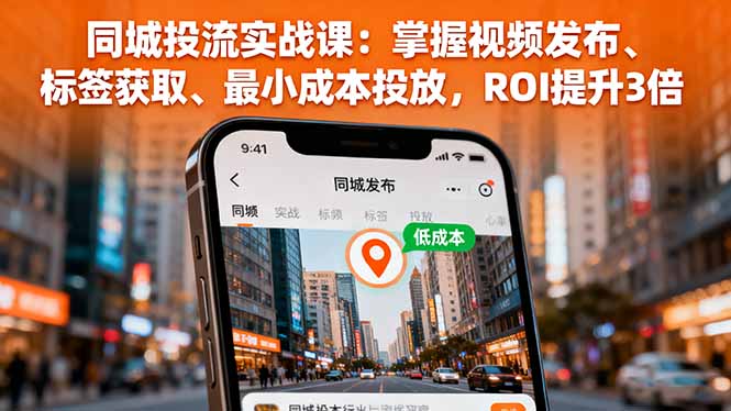 同城投流实战课：掌握视频发布、标签获取、最小成本投放，ROI提升3倍-第1张图片-我要自学网