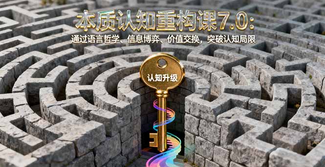 本质认知重构课7.0:通过语言哲学、信息博弈、价值交换,突破认知局限-第1张图片-我要自学网 本质认知重构课7.0:通过语言哲学、信息博弈、价值交换,突破认知局限-第1张图片-我要自学网