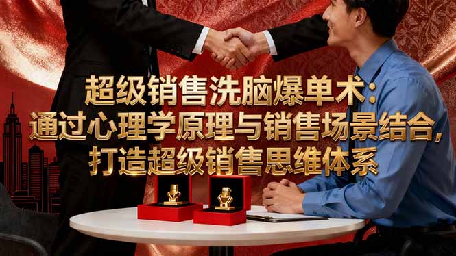超级销售洗脑爆单术：通过心理学原理与销售场景结合,打造超级销售思维体系-第1张图片-我要自学网