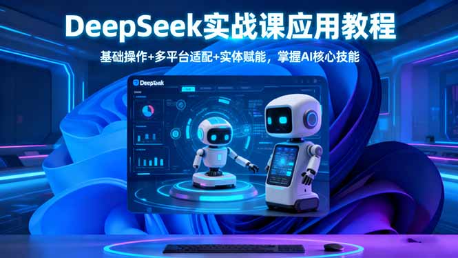DeepSeek实战课应用教程、基础操作+多平台适配+实体赋能，掌握AI核心技能-第1张图片-我要自学网