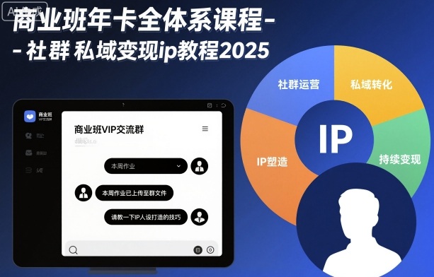 商业班年卡全体系课程-社群私域变现ip教程2025-第1张图片-我要自学网 商业班年卡全体系课程-社群私域变现ip教程2025-第1张图片-我要自学网