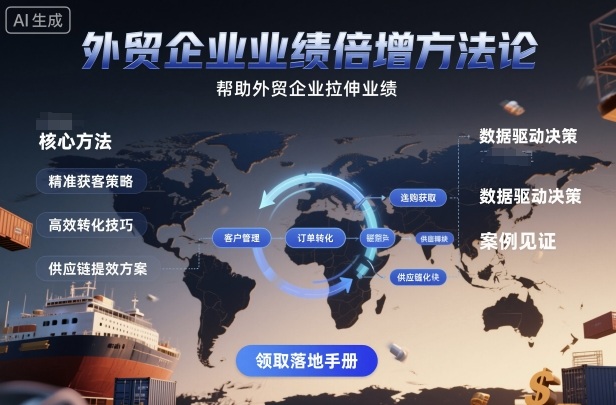 外贸企业业绩倍增方法论，帮助外贸企业拉伸业绩-第1张图片-我要自学网