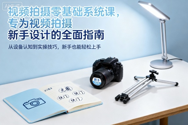 视频拍摄零基础系统课，专为视频拍摄新手设计的全面指南-第1张图片-我要自学网
