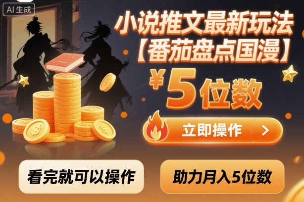 小说推文最新玩法，助力月入5位数【番茄盘点国漫】玩法，看完就可以操作-第1张图片-我要自学网