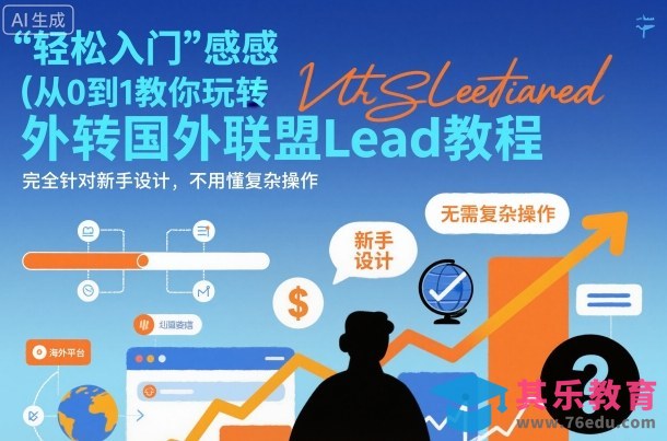 国外联盟賺美刀项目，从0到1教你玩转国外联盟Lead教程，纯新手可操作性100%-第1张图片-我要自学网